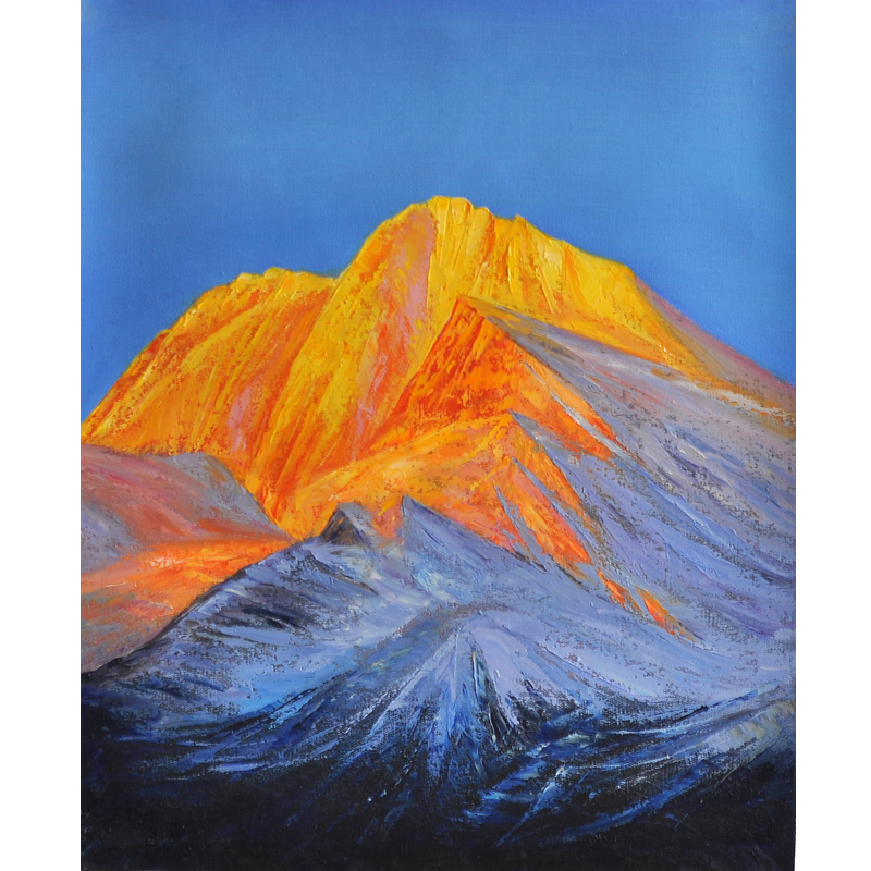 司秀丽《金山》布面油画