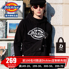 Dickies新款logo印花男士毛圈布连帽套头卫衣 休闲上衣181M30EC32