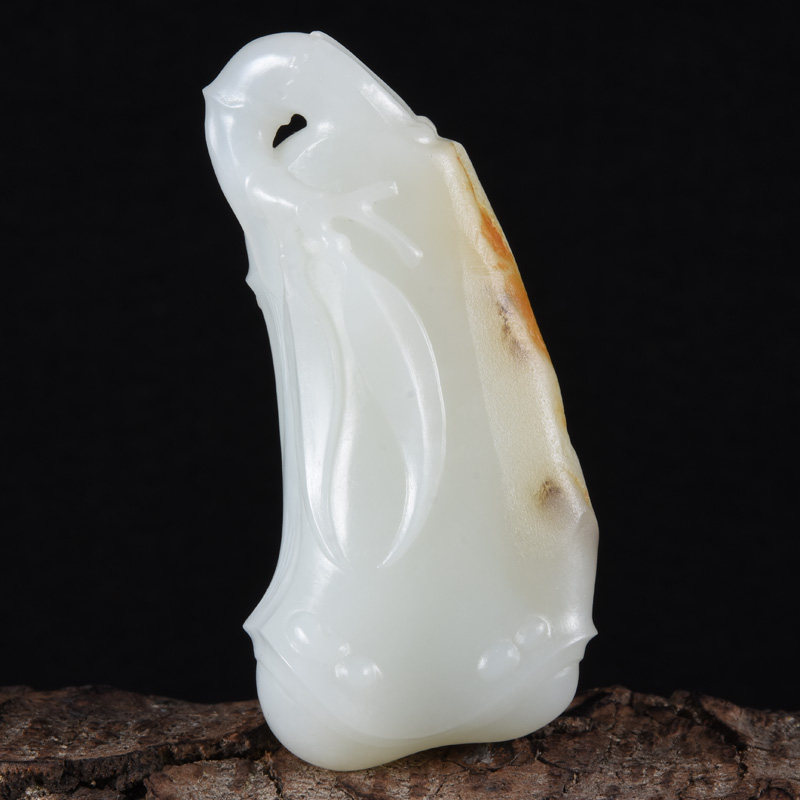 国家级玉雕大师张保国作品 和田玉 节节高升挂件 55.51克