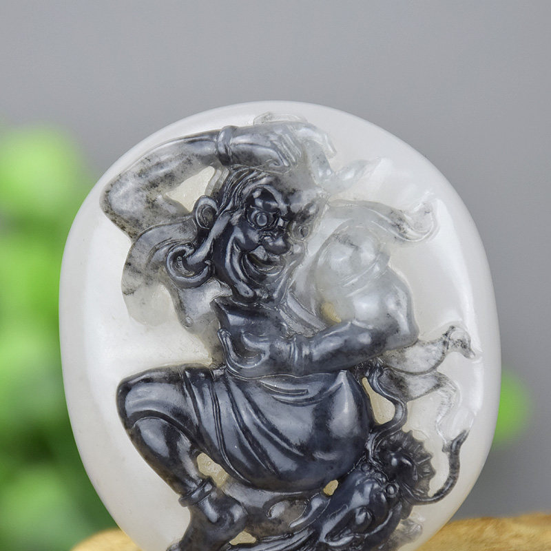 国家级玉雕大师张保国作品 和田玉把件 魁星点斗 102.81克