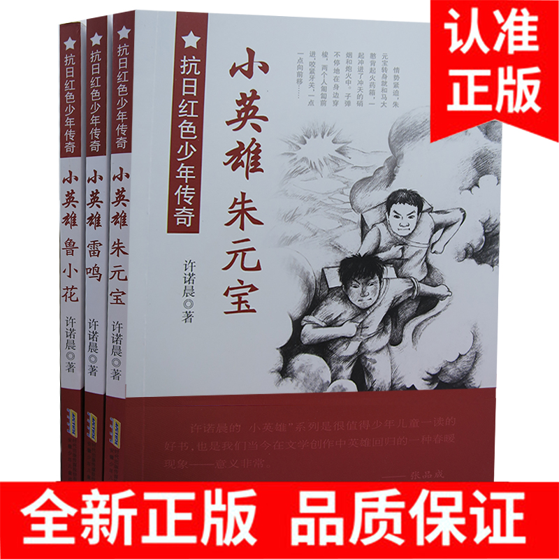 tnsy3册 抗日红色少年传奇全三册 小英雄雷鸣 +鲁小花+朱元宝 青少年爱国励志教育学校推荐 寒暑假课外阅读故事书 正版书籍