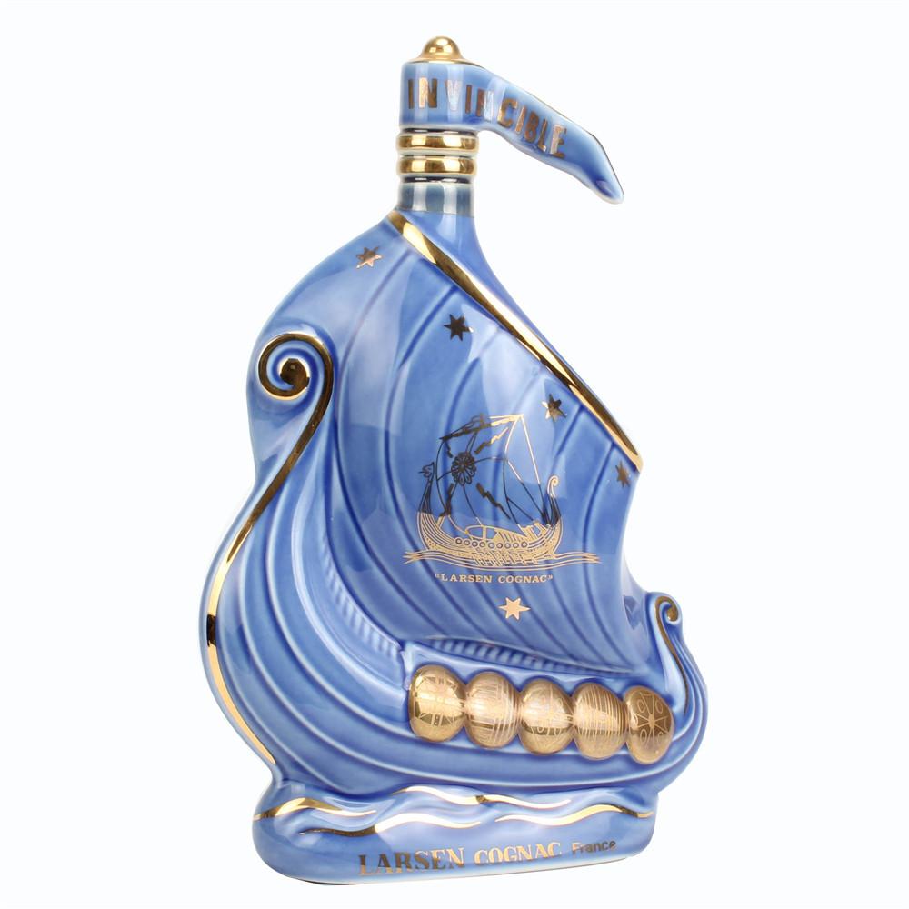 18.80年代拉森帆船白兰地40度700ml*1瓶老洋酒收藏