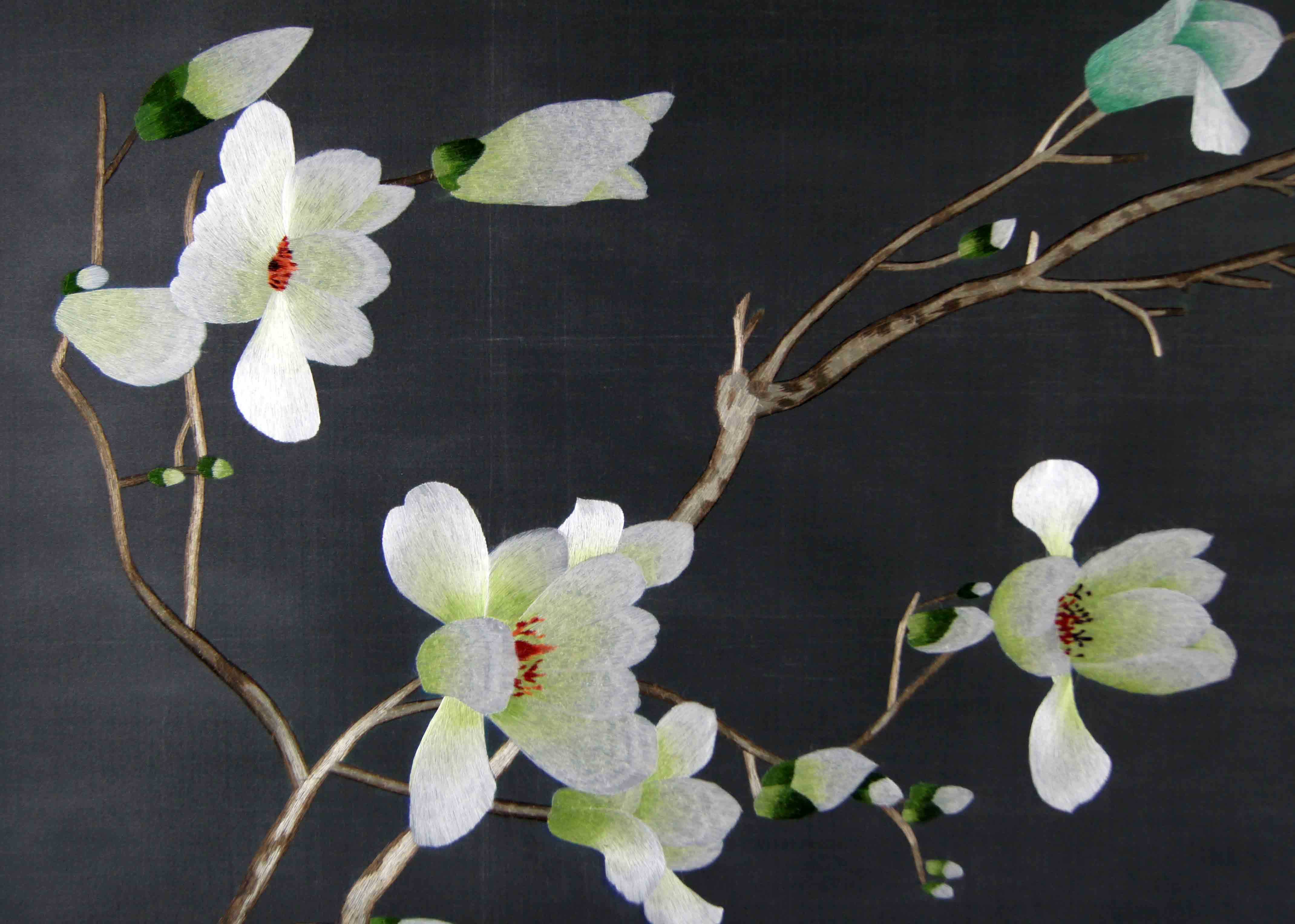 苏绣单面绣 《兰韵》刺绣