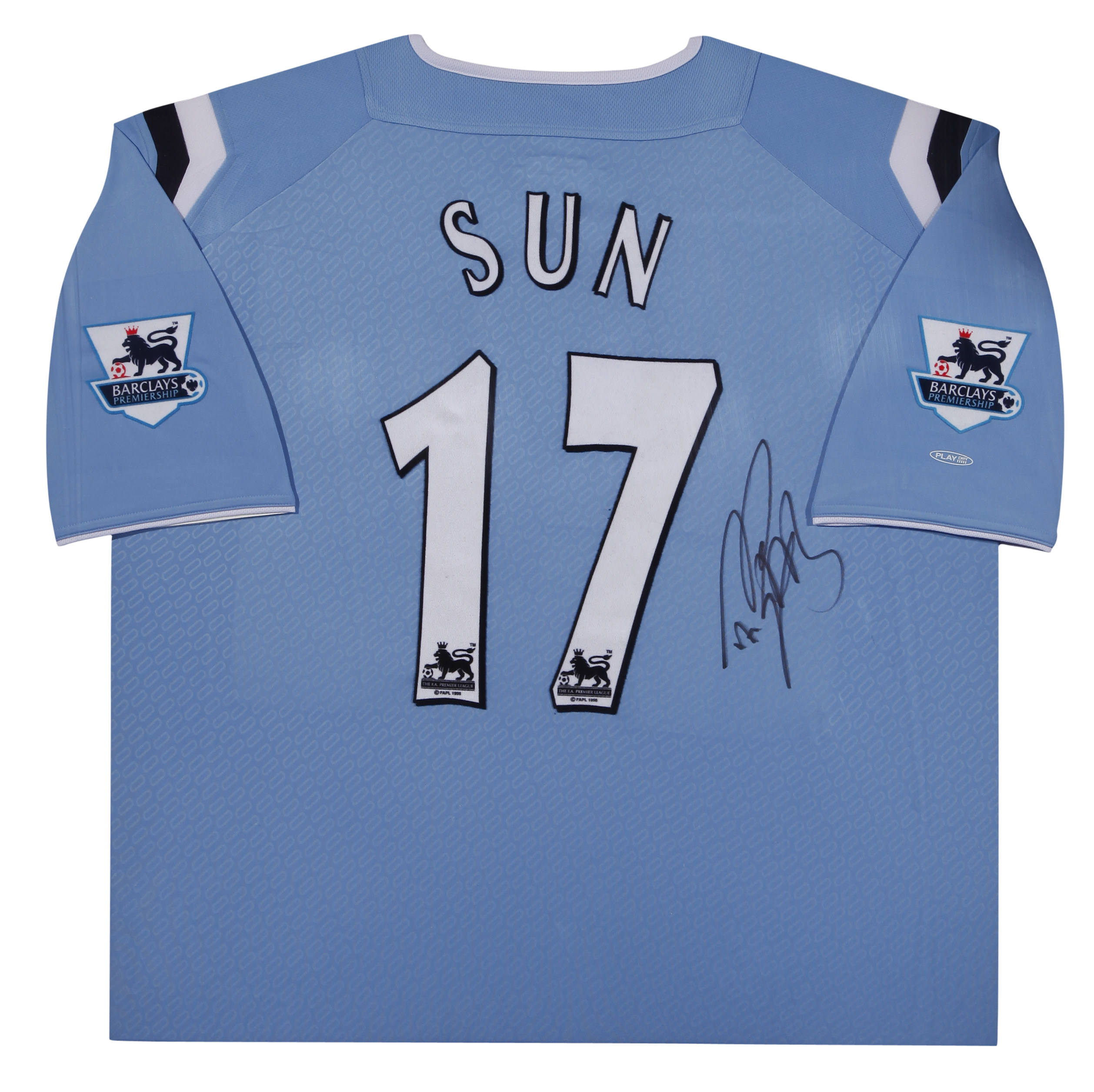 【权威提供】孙继海 亲笔签名 05-06赛季 曼城主场球衣