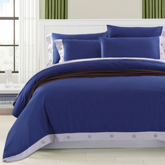 美式纯棉四件套简约床上用品套件床单被套1.5m1.8m全棉四件套