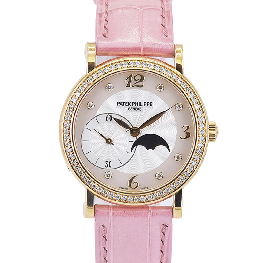 [9.5成新]百达翡丽手动机械黄金18k镶钻女表