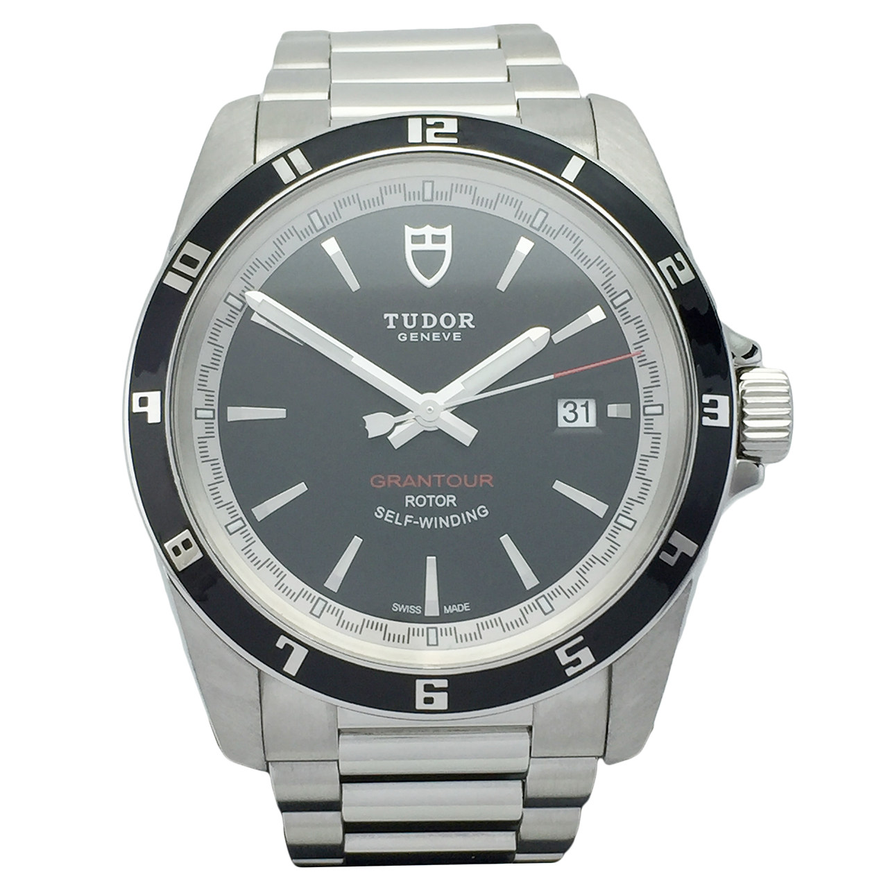 [国检][9.5新]帝舵 男士 精钢 自动机械表 20500 j23