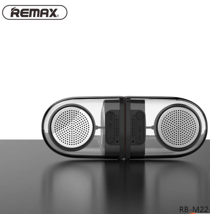 remax睿量 rb-m22 分离磁吸无线蓝牙音箱 水晶透明音响创意低音炮