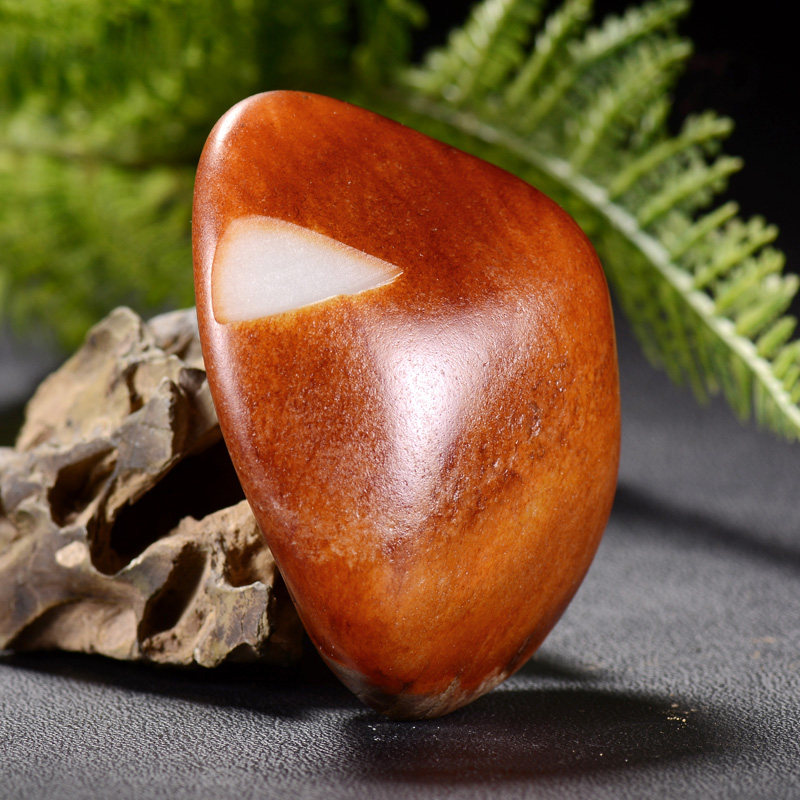 【老熟油润枣红皮】 和田玉276.6克原石 细腻油润 #2564