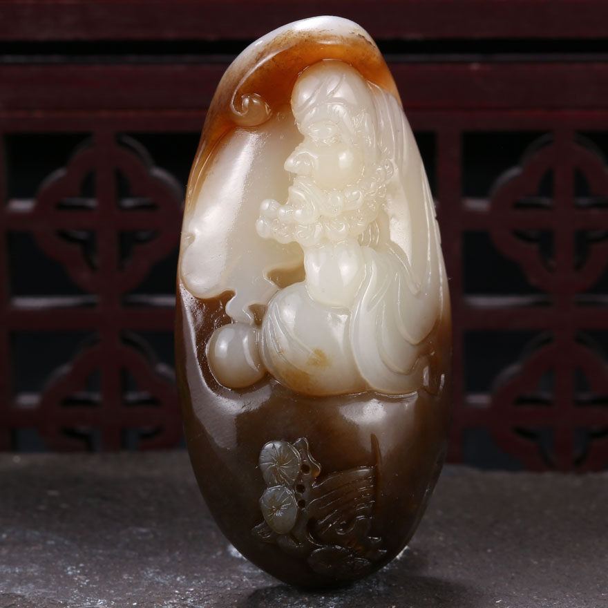 【达摩】省级玉石雕刻大师王晓义 和田玉挂件 47.14g me1052