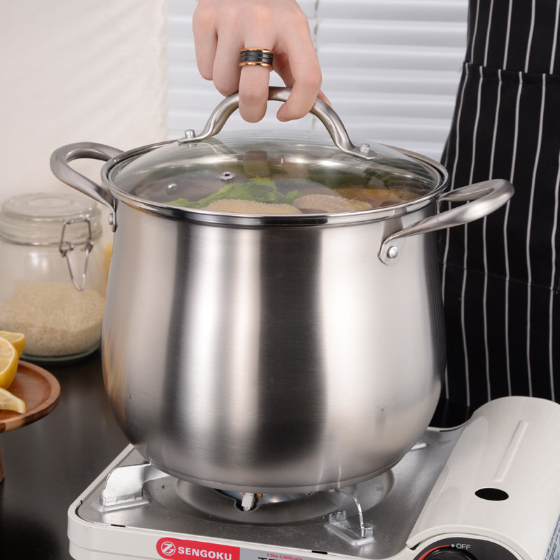 汤锅304不锈钢烧水锅大容量加厚蒸