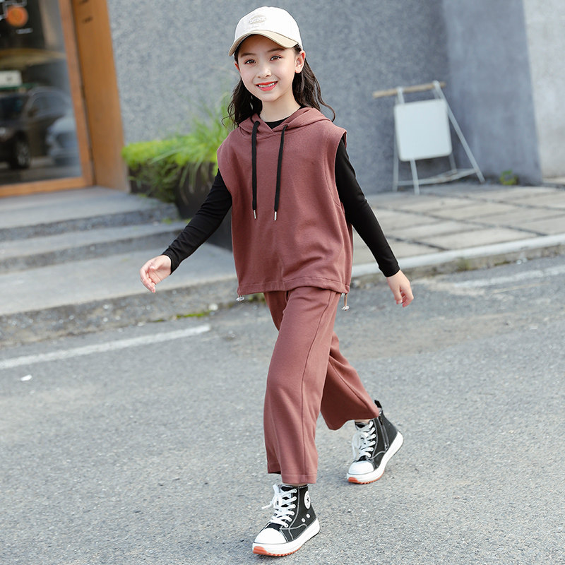 小姑娘6女孩子7到8岁穿的9长袖10衣服一身12女童13休闲14三件套装