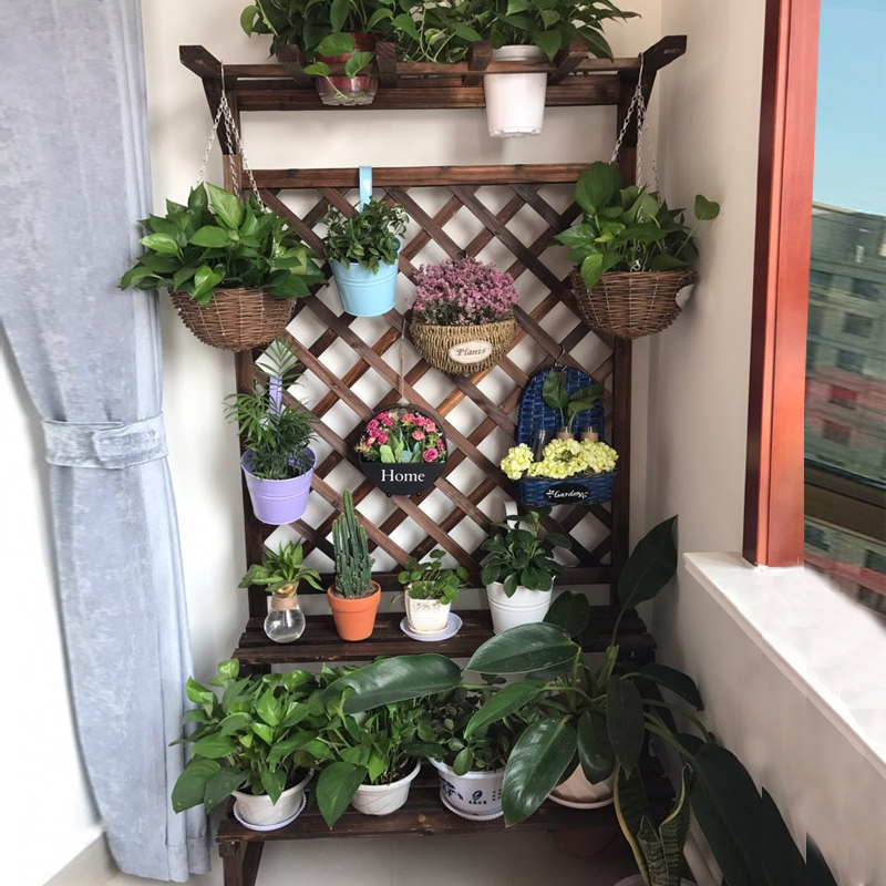 户外庭院家具防腐木屋凉亭葡萄架阳台花园休闲桌椅碳化木爬藤花架 740