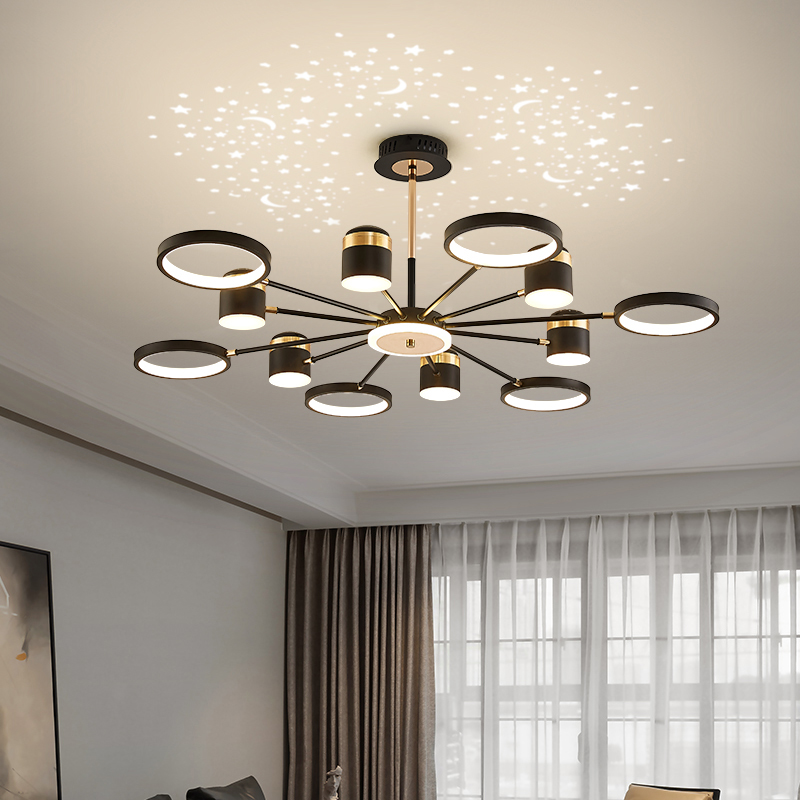 客厅吊灯2022年新款简约现代家用大气餐厅卧室北欧创意智能灯具