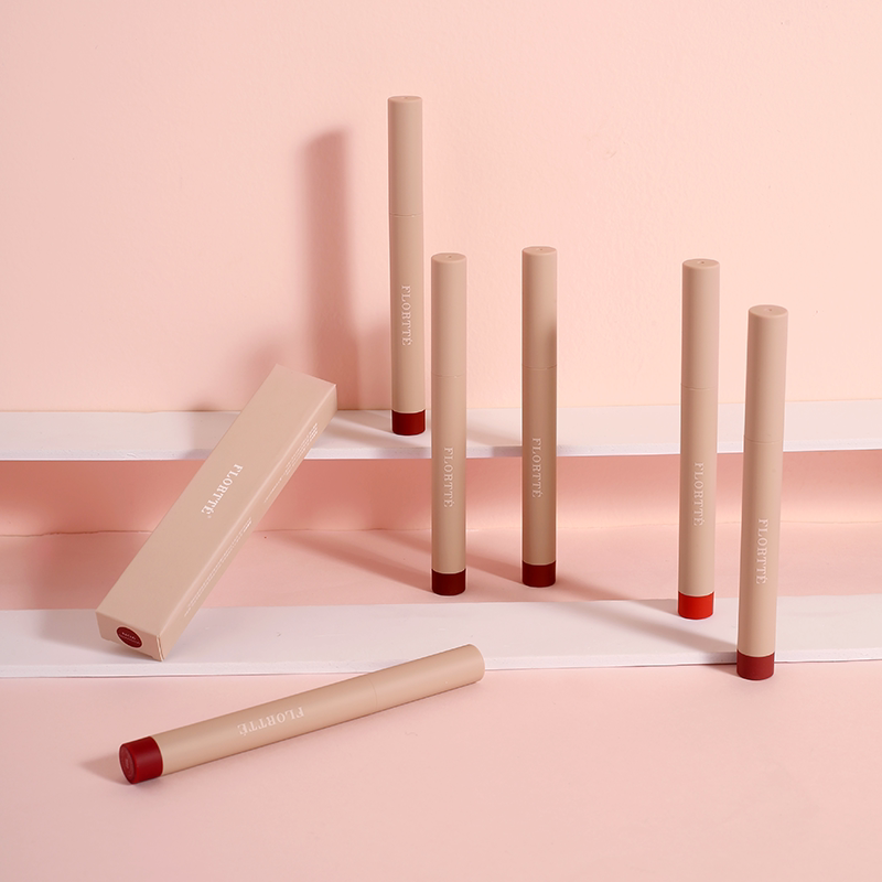 flortte花洛莉亚唇膏笔口红亚光雾面持久顺滑唇线笔吃土色辣椒色