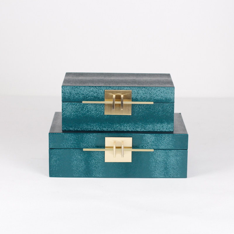 新中式首饰盒现代家居摆件样板房间软装饰品书房卧室梳妆台收纳盒