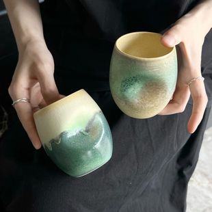 新中式拿铁杯咖啡厅陶瓷杯意式浓缩拿铁咖啡杯创意冷萃对杯套装