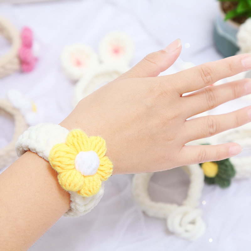 针织小熊手环毛线编织diy手工制作礼物钩织兔子材料包送男女朋友