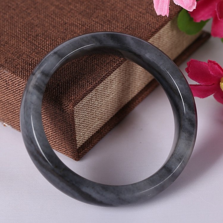 【玉品缘】和田墨玉手镯重60克 内径56.7*15.0mm