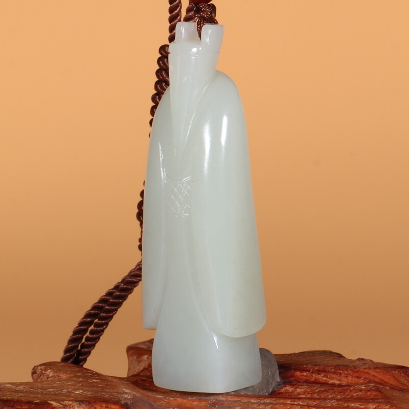 【仿古人物挂件】 和田玉 人物挂件27.15克