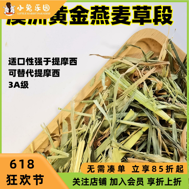 3A黄金澳麦草进口澳洲黄金燕麦草草段兔子龙猫豚鼠兔饲料干草500g