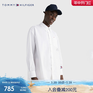 Tommy x 米菲男女兔年纯棉印花休闲宽松白衬衫外套MW0MW29371