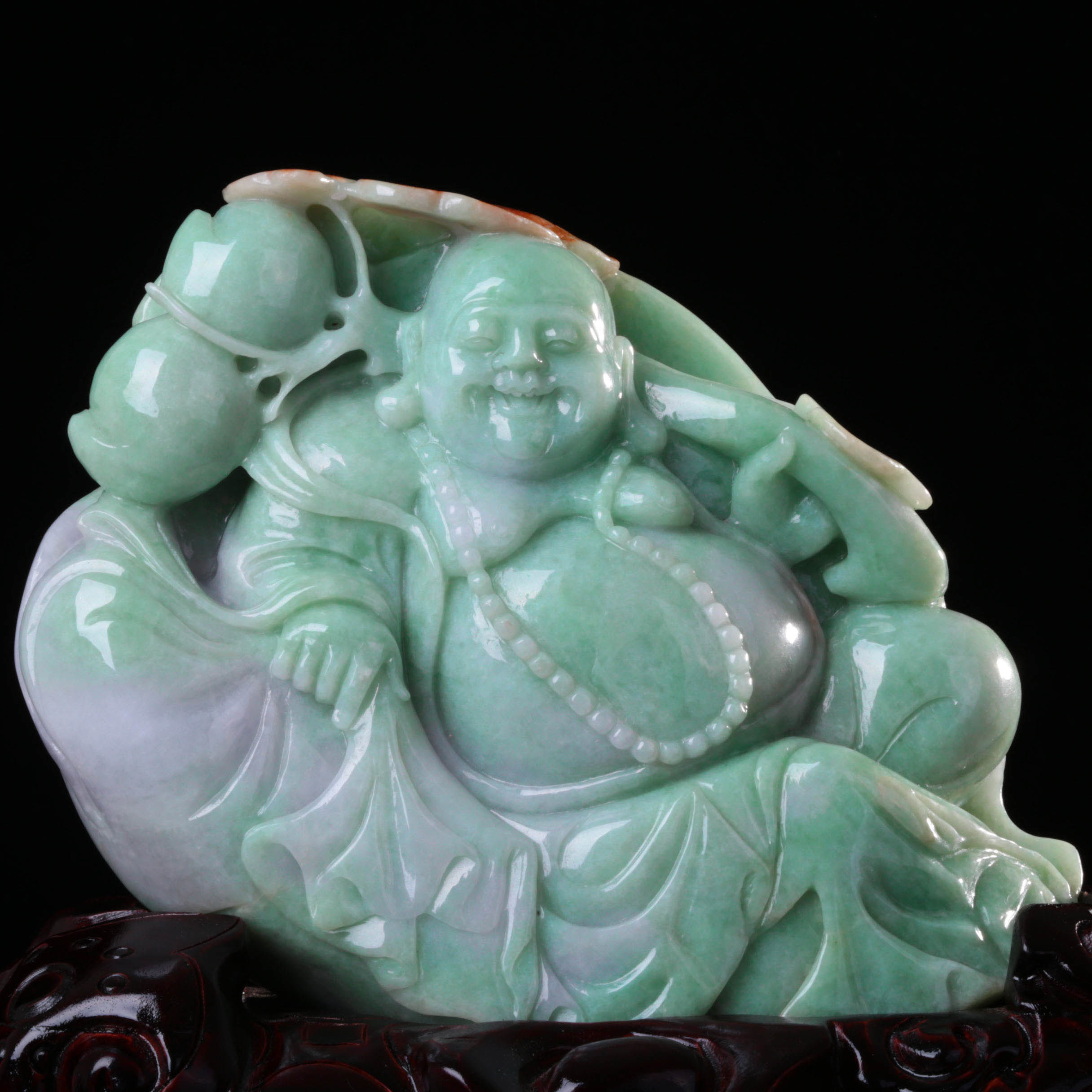 春带彩招财佛公翡翠摆件1.82千克
