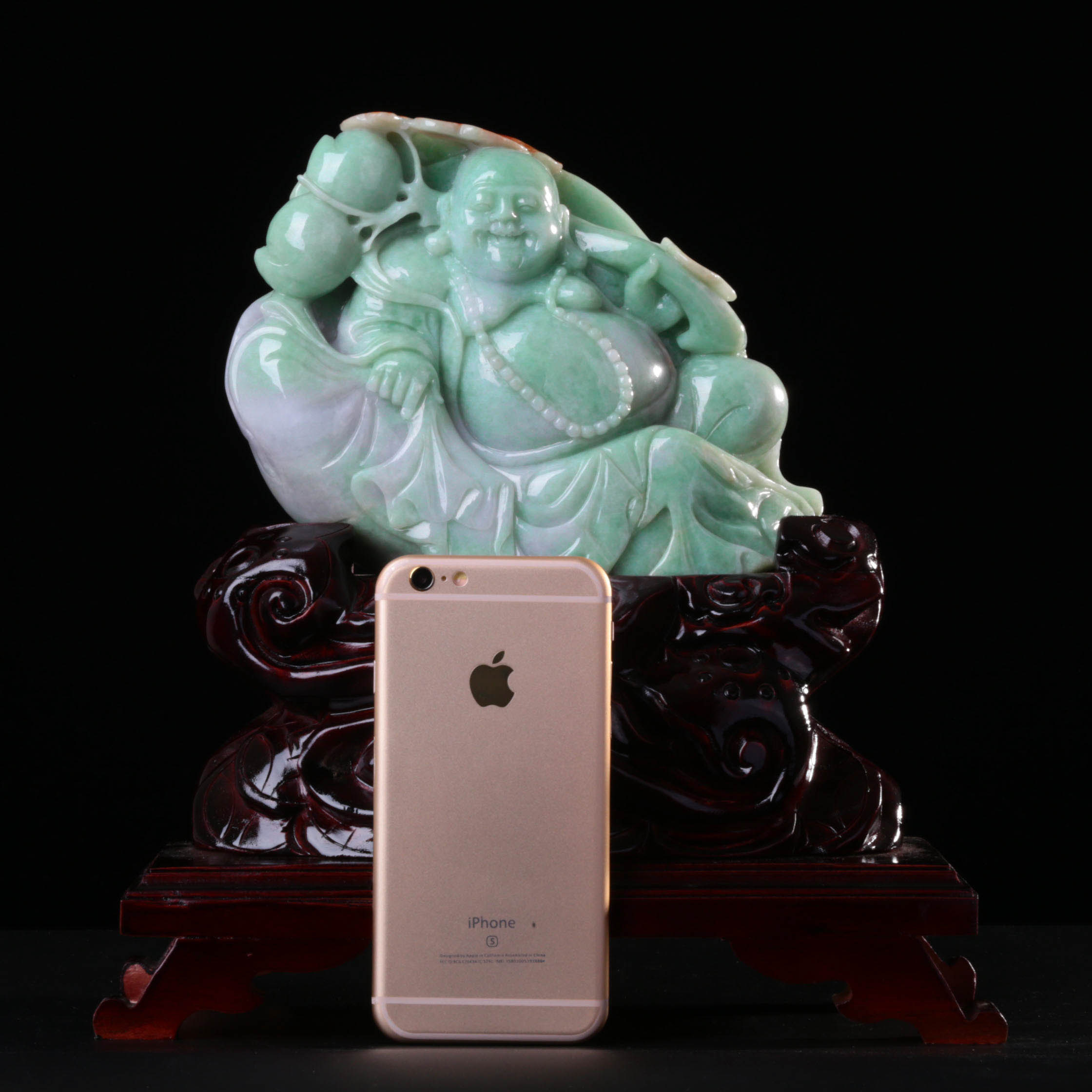 春带彩招财佛公翡翠摆件1.82千克