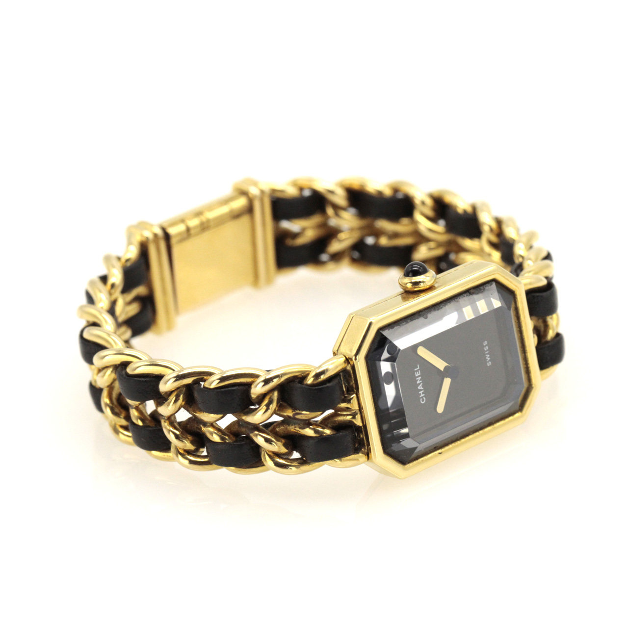 【9新】新香奈儿黑金链条女士手表m号