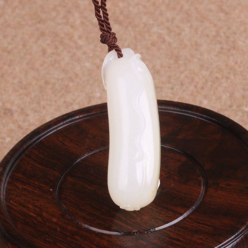 中国玉石雕刻大师陈冠军作品和田玉白玉【福瓜】 挂件