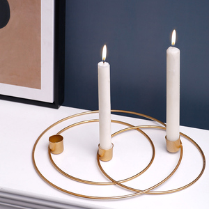 北欧风格铁艺蜡烛架家用烛台摆件浪漫烛光晚餐道具餐桌装饰蜡座
