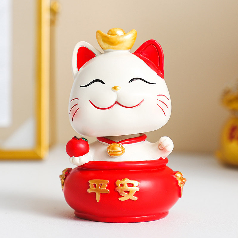 客厅酒柜装饰品小摆件招财猫