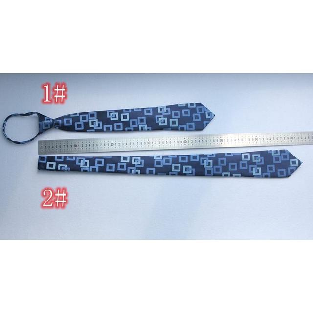 中国建设银行打格子领带新款无标记手蓝色拉链赖人领带原厂下新款
