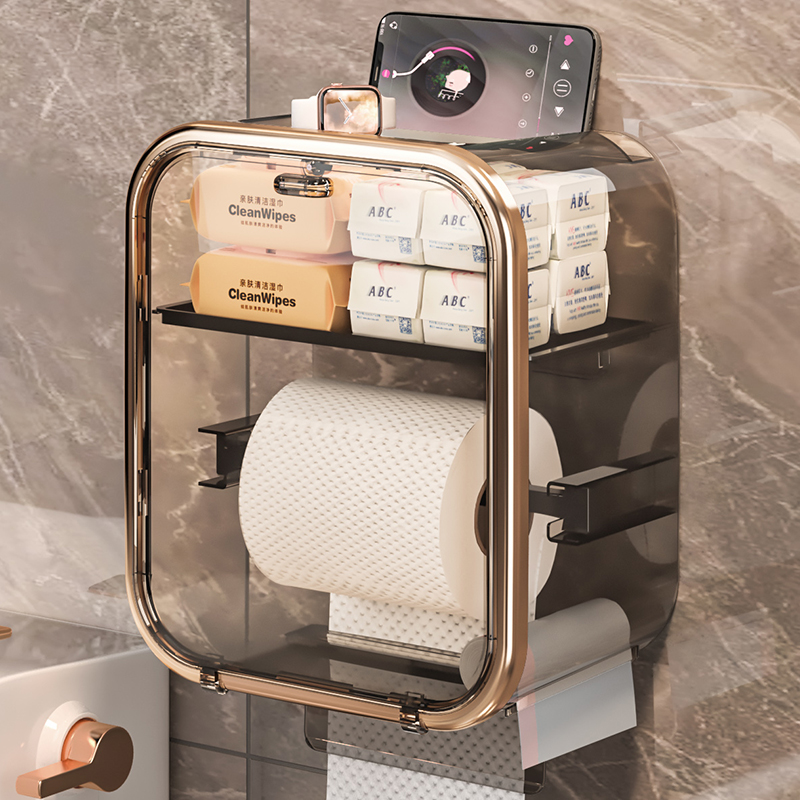 卫生间纸巾盒壁挂式厕所洗手间抽纸盒厕纸盒卷纸卫生纸置物放置架