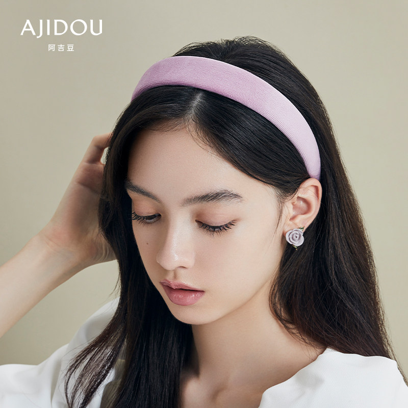 阿吉豆简约头饰发箍女纯色贵妃发箍小清新系列春天发箍头箍发饰