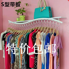 服装架展示架上墙侧挂衣服架子店铺装修铁艺服装架女装童装店货架