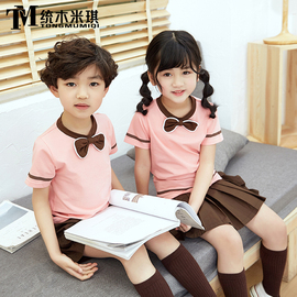 幼儿园园服夏装小学生校服套装儿童夏季班服中大班毕业照短袖服装