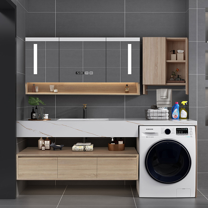 洗衣机柜卫生间洗衣机脸盆一体柜洗衣