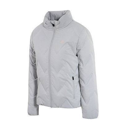 泊浪运动-匹克冰灰色立领女子羽绒服