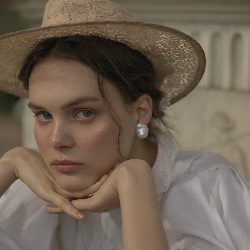 orchid22天然巴洛克异形珍珠耳钉耳夹高级感轻奢小众大气纯银耳饰