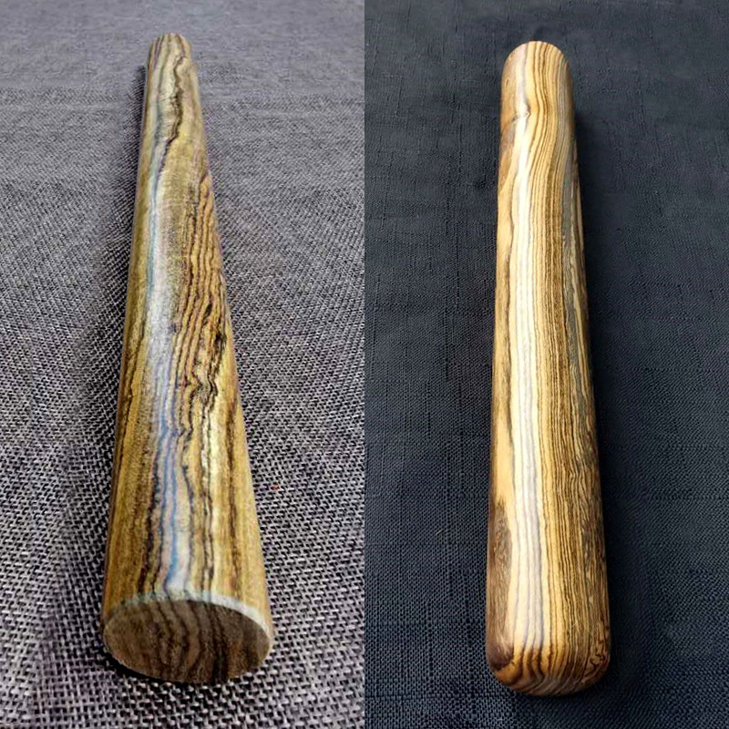 墨西哥黄花梨木棒手把件盘玩二棒子随身把玩棍原木圆棍圆形料圆棍