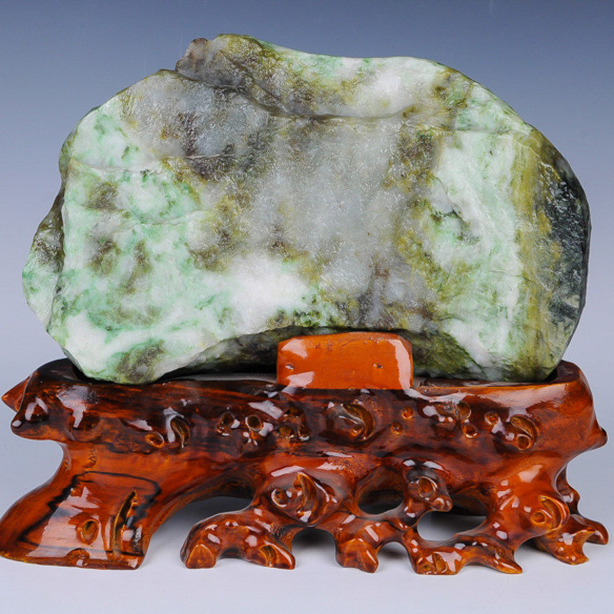 《深山访友》河南省玉石雕刻大师 王晓义作品 独山玉摆件 2830g