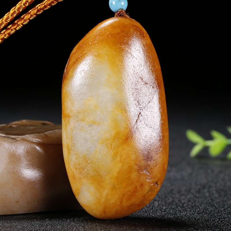 【黄沁籽玉油疙瘩】天赐臻品老熟和田玉 龙凤呈祥 把件 186.35克