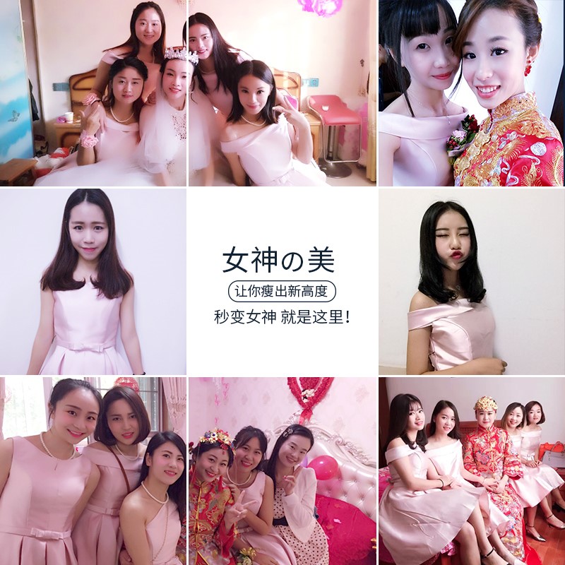 伴娘服短款2019新款秋季粉色緞面伴娘團禮服姐妹小禮服畢業晚禮服在類目 女裝/女士精品, 婚紗/旗袍/禮服, 禮服/晚裝中 - 來自Buy2taobao.com提供專業的淘寶代購服務