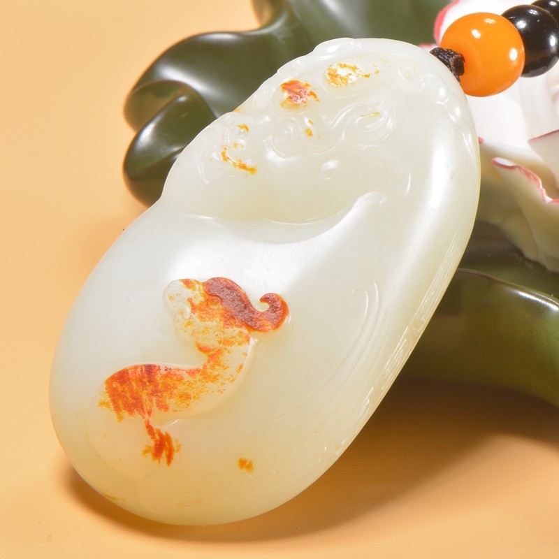 海派玉雕大师【崔哲豪】作品 和田玉白玉 祥瑞纳福 把件104克