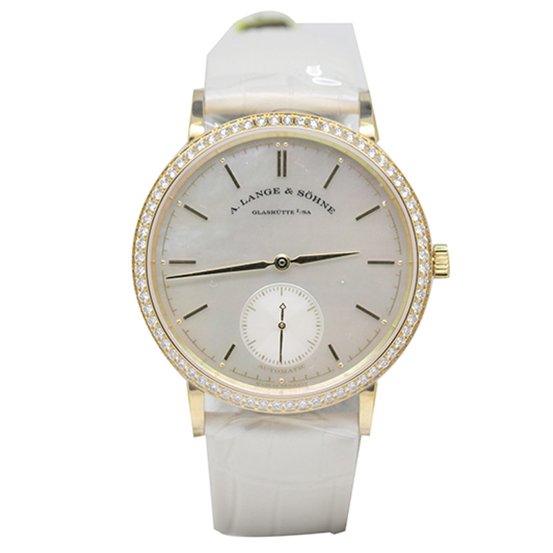 【99新】未使用 朗格 18k黄金镶钻 自动机械女表 840.021