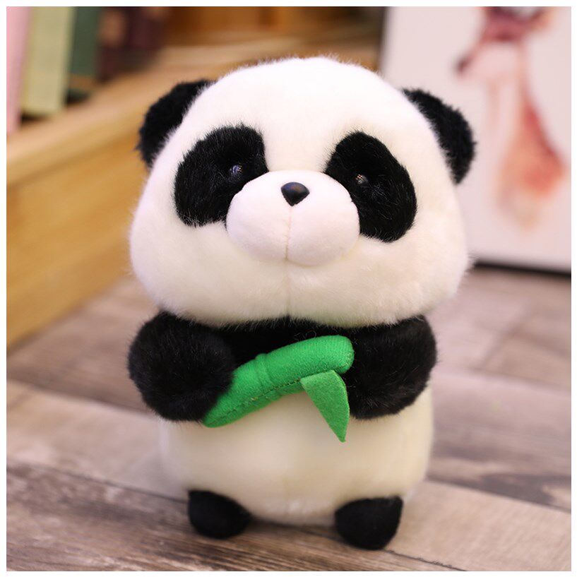 热销熊猫公仔 黑白 小号 迷你_可爱小熊猫公仔毛绒玩具黑白迷你小号萌
