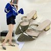35-45 Extra size women's shoes 41 XL sandals 42 Heel high heel shoes 43 Two wear Baotou Semi slipper 35-45 Extra size women's shoes 41 XL sandals 42 Heel high heel shoes 43 Two wear Baotou Semi slipper