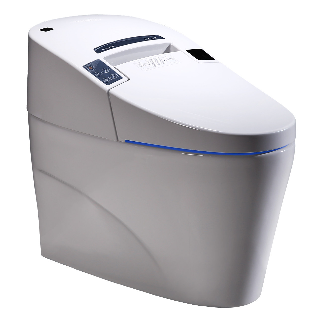 恒维全自动翻盖智能马桶电动冲水坐便器遥控自动感应一体式座便器