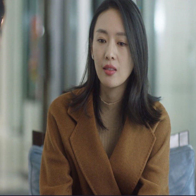 三十而已顾佳同款大衣秋冬新款双面羊绒水波纹大衣女长款毛呢外套